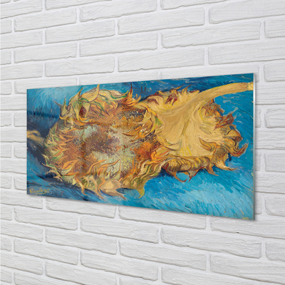 Glass print Art sunflowers