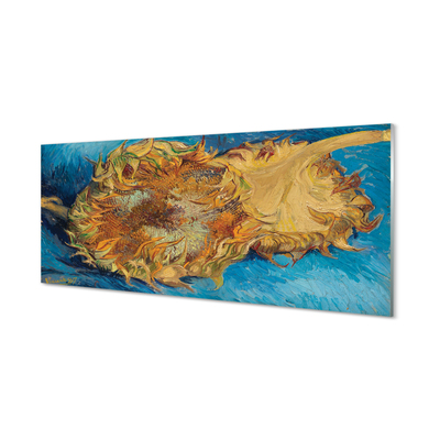 Glass print Art sunflowers