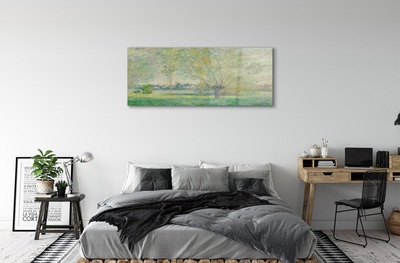 Glass print Art painted meadow