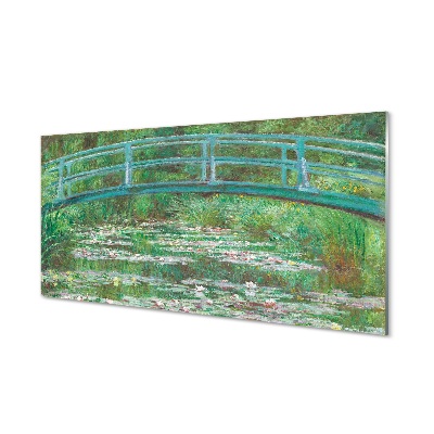 Glass print Bridge painted art