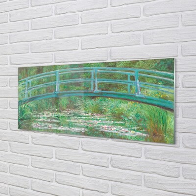 Glass print Bridge painted art