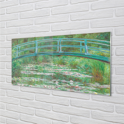 Glass print Bridge painted art