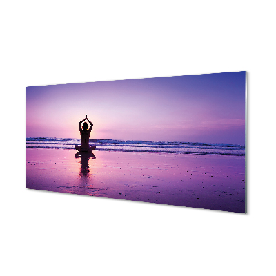 Glass print Yoga mermaid