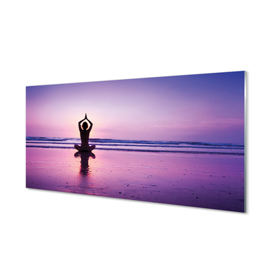 Glass print Yoga mermaid