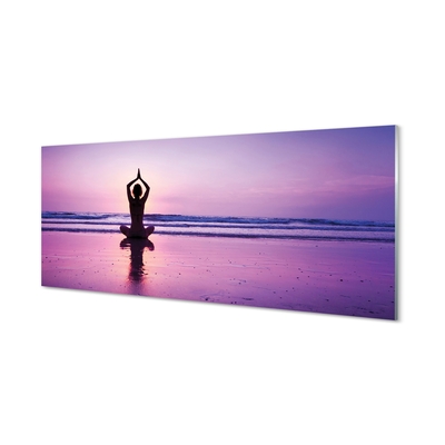 Glass print Yoga mermaid