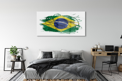 Glass print Brazil flag