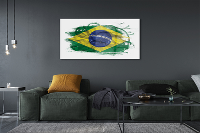 Glass print Brazil flag