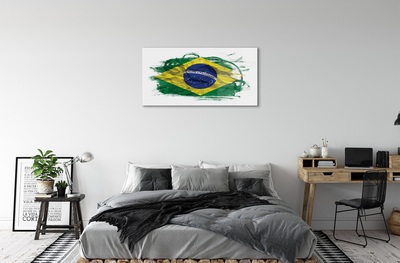 Glass print Brazil flag