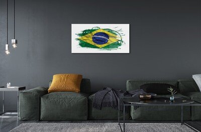 Glass print Brazil flag