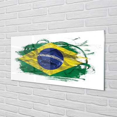 Glass print Brazil flag