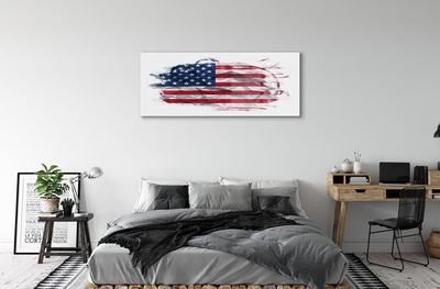 Glass print United states flag