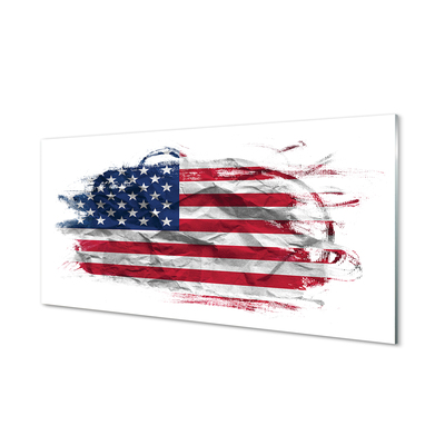 Glass print United states flag