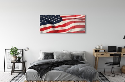 Glass print United states flag