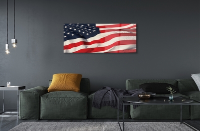 Glass print United states flag