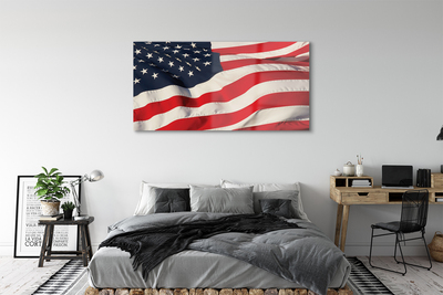 Glass print United states flag