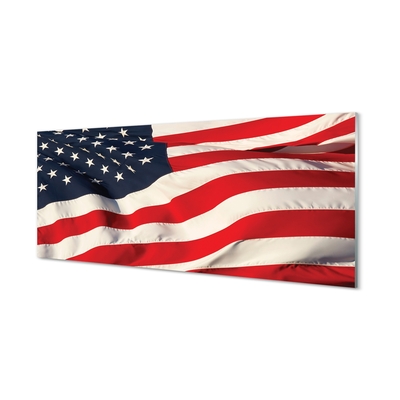 Glass print United states flag