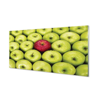Glass print The green and red apples