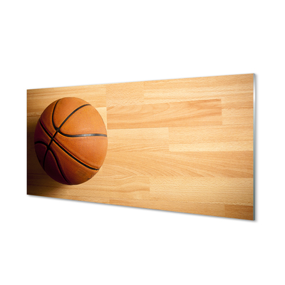 Glass print The ball in the basket on the floor