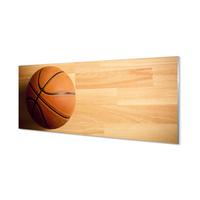 Glass print The ball in the basket on the floor