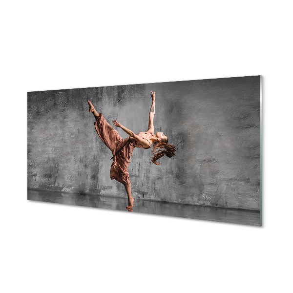 Glass print Dancing female long hair