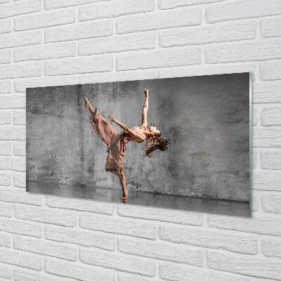 Glass print Dancing female long hair