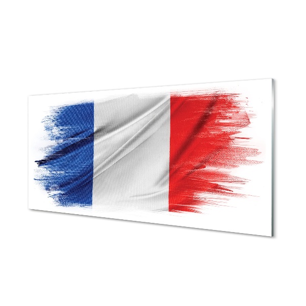 Glass print The flag of france