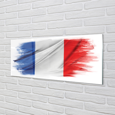 Glass print The flag of france