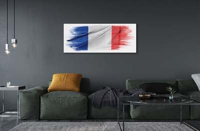 Glass print The flag of france