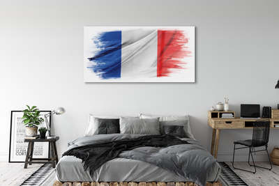 Glass print The flag of france