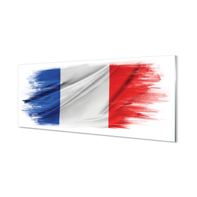 Glass print The flag of france