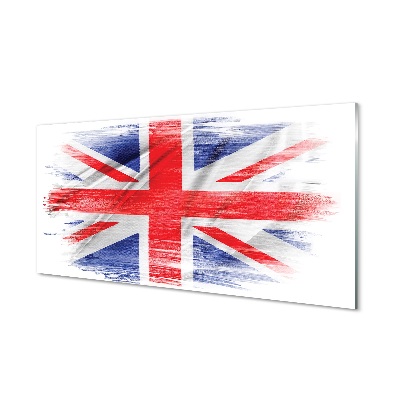 Glass print The flag of great britain