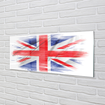 Glass print The flag of great britain