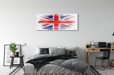 Glass print The flag of great britain