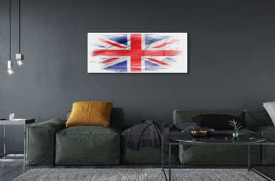 Glass print The flag of great britain