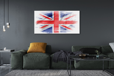 Glass print The flag of great britain