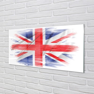 Glass print The flag of great britain