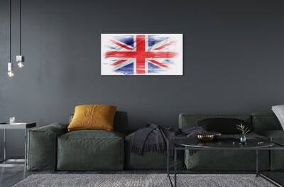 Glass print The flag of great britain