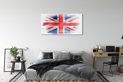 Glass print The flag of great britain