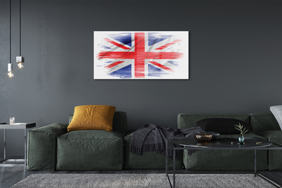 Glass print The flag of great britain