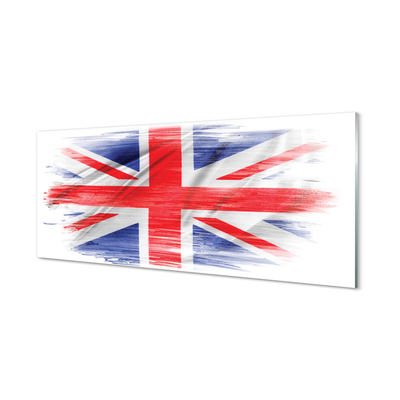 Glass print The flag of great britain