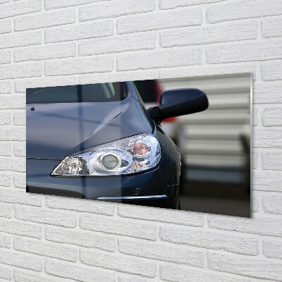 Glass print Black car