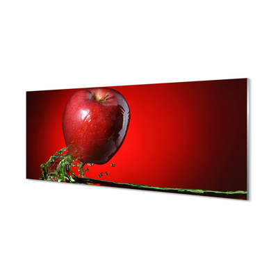 Glass print Apple in water
