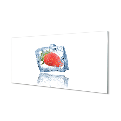 Glass print Strawberry ice