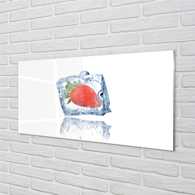 Glass print Strawberry ice