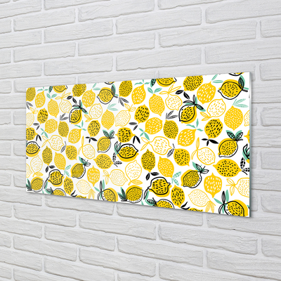 Glass print Lemons