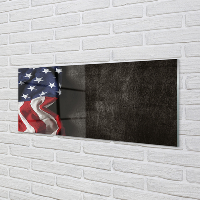 Glass print United states flag