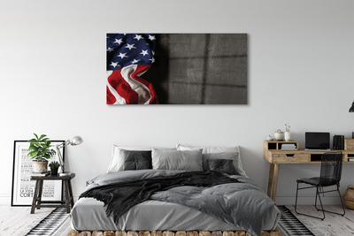 Glass print United states flag