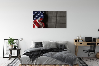 Glass print United states flag