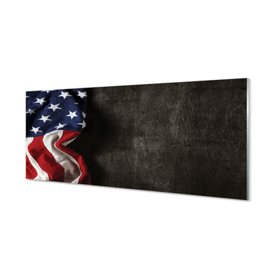 Glass print United states flag