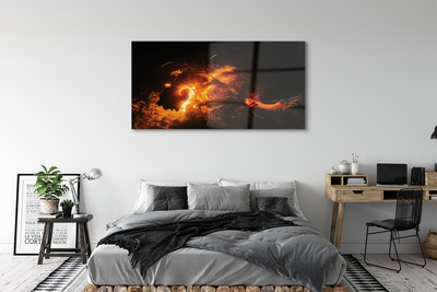 Glass print Fire dragon